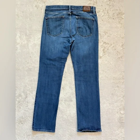 Abercrombie & Fitch Men’s Kennan Straight Stretch Blue Denim Jeans Size 33 x 32 - Picture 6 of 8